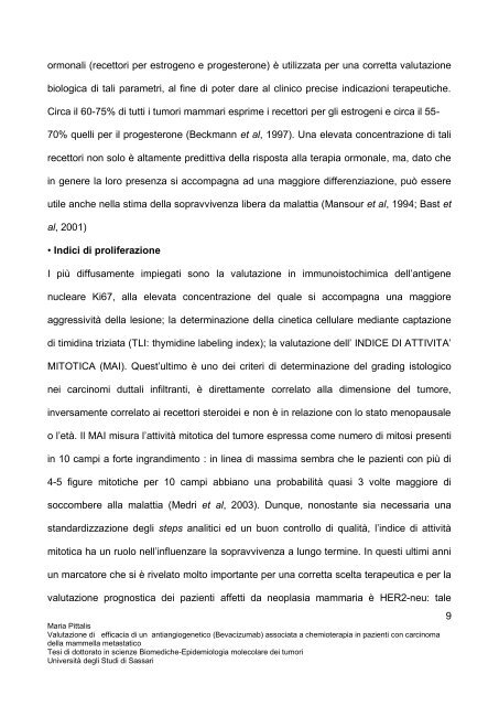 Valutazione di efficacia di un antiangiogenetico (Bevacizumab)