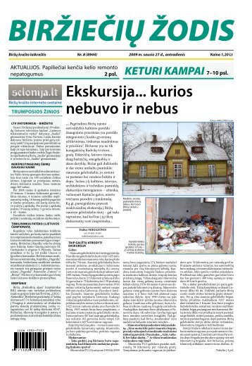 Ekskursija... kurios nebuvo ir nebus