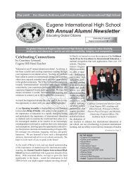 Alumni Newsletter-2008 - School Web sites hosted by Eugene ...