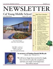 March.newsletter copy.indd - School Web sites hosted by Eugene ...