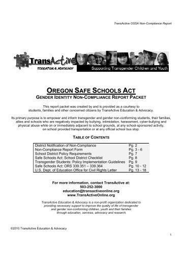 OSSA Non-Compliance Packet - TransActive