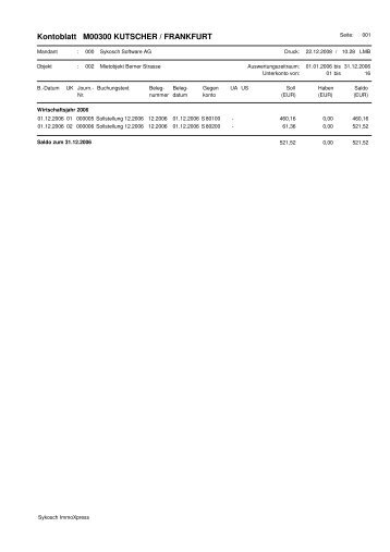 Beispiel Mieterkonto - LMB-Immobilien