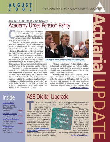 Actuarial Update (August 2002) - American Academy of Actuaries