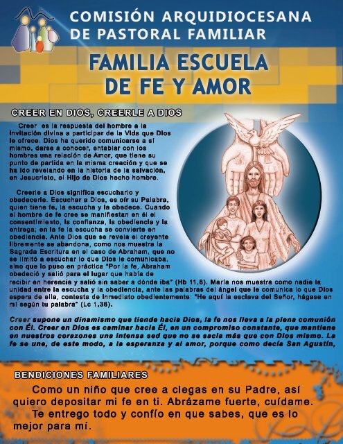 FAMILIA ESCUELA DE FE Y AMOR