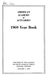 AAA, Yearbook, 1969 - American Academy of Actuaries