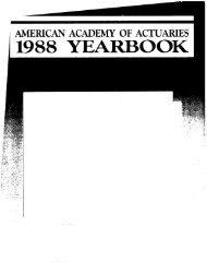 AAA, Yearbook, 1988 - American Academy of Actuaries