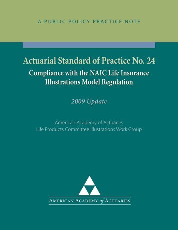 Actuarial Standard of Practice No. 24 - American Academy of Actuaries