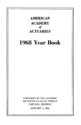 AAA, Yearbook, 1968 - American Academy of Actuaries