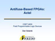Antifuse-Based FPGAs - The University of Toledo - Engineering ...