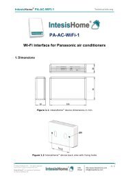 IntesisHome PA-AC-WIFI-1 English Technical Info - Nordvarme.dk