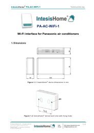 IntesisHome PA-AC-WIFI-1 English Technical Info - Nordvarme.dk