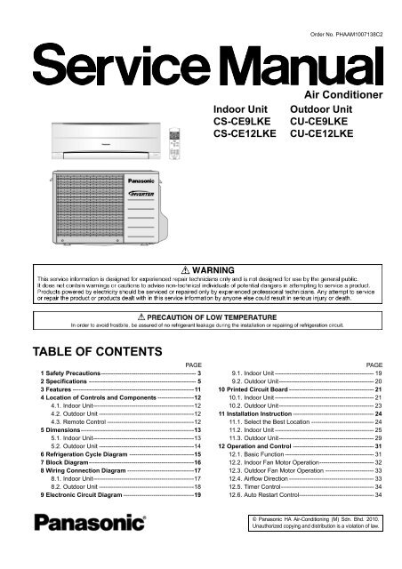 Panasonic Air Conditioner - LMG