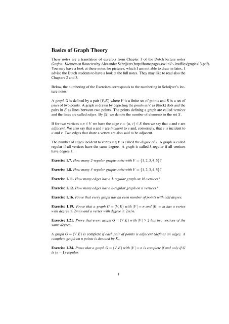 Basics of Graph Theory