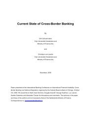 Current State of Cross-Border Banking - Vrije Universiteit Amsterdam