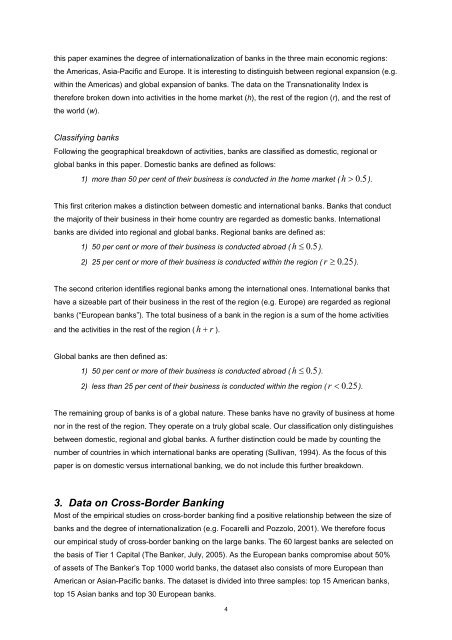 Current State of Cross-Border Banking - Vrije Universiteit Amsterdam