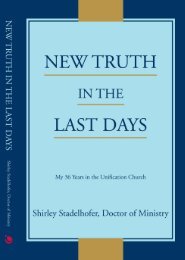 New Truth In The Last Days - True Parents Organization