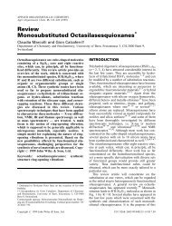 Review Monosubstituted Octasilasesquioxanes* - Deep Blue