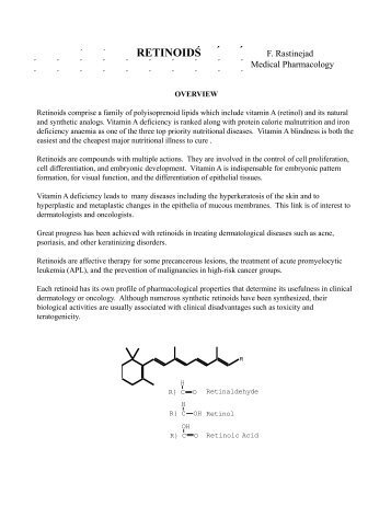 RETINOIDS F. Rastinejad Medical Pharmacology - Faculty.virginia ...