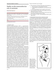 Studies on the neuroendocrine role of serotonin - Faculty.virginia.edu