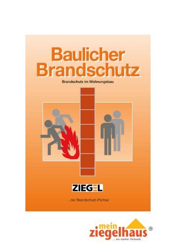 Broschüre Baulicher Brandschutz - Mein Ziegelhaus