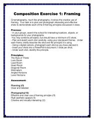 Composition Exercise 1: Framing - schs