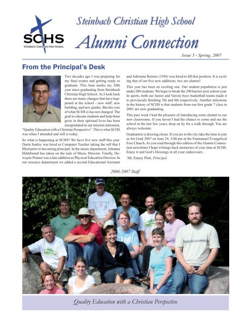 Alumni Connection Spring 2007.indd - schs