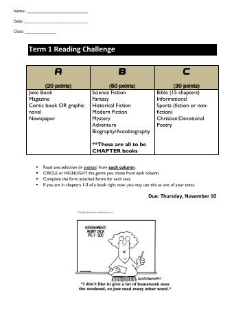 Term 1 Reading Challenge