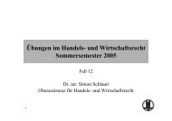 Übungen im Handels- und Wirtschaftsrecht ... - Simon Schlauri