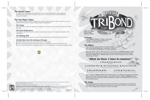 G6848 : Best of Tribond® Game - Mattel