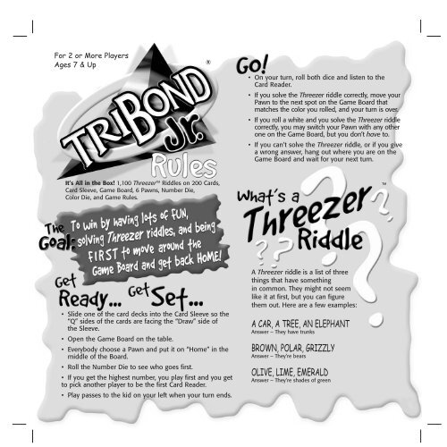 TriBond Jr. Rules (Page 1) - Mattel