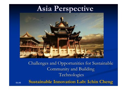 Ichin Cheng, Research Director, SILab - The Centre for Sustainable ...
