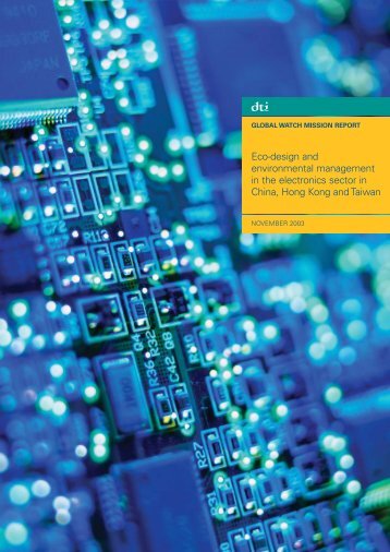 of eco-design in China, Taiwan and Hong Kong - The Centre for ...