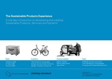 1 day courses - The Centre for Sustainable Design