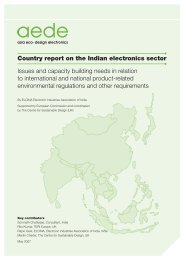 Country report on the Indian electronics sector - The Centre for ...