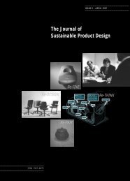 The Journal of Sustainable Product Design - The Centre for ...