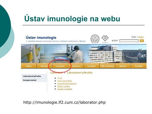 Imunologické vyšetření - Ústav imunologie