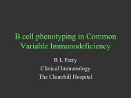 B cell phenotyping in Common Variable Immunodeficiency