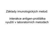 Základy imunologických metod: interakce antigen-protilátka využití v ...