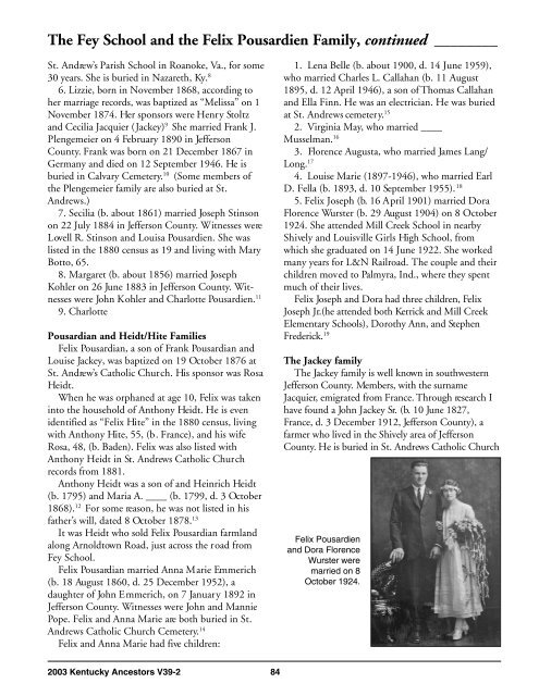 Kentucky Ancestors, Volume 39, Number 2 - Kentucky Historical ...