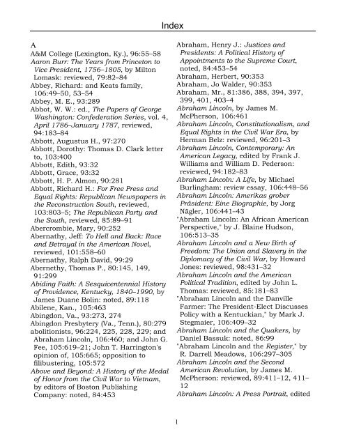 Register Index, 1981-2008.pdf - Kentucky Historical Society