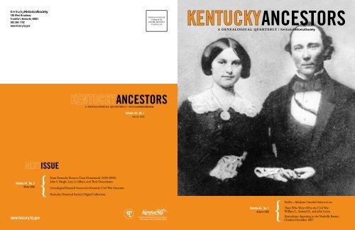 Kentucky Ancestors, Volume 44, Number 1 - Kentucky Historical ...