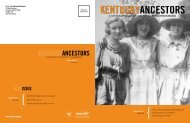 Kentucky Ancestors, Volume 46, Number 1 - Kentucky Historical ...