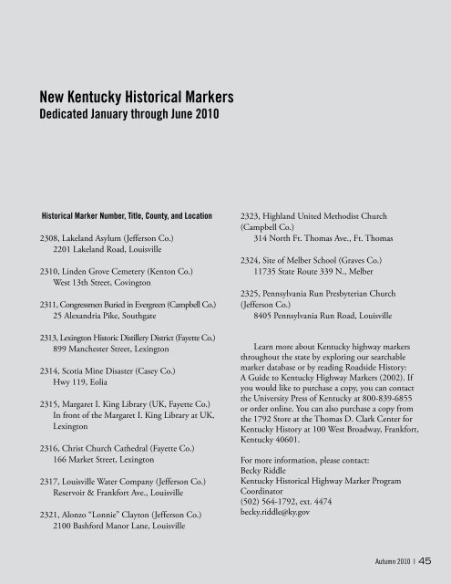 Kentucky Ancestors, Volume 46, Number 1 - Kentucky Historical ...