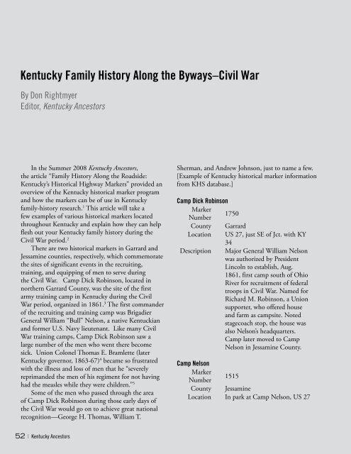 Kentucky Ancestors, Volume 46, Number 1 - Kentucky Historical ...