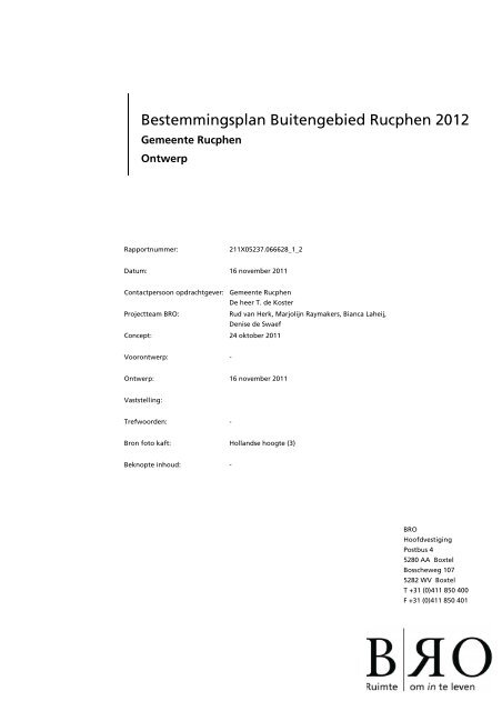 Toelichting - Gemeente Rucphen