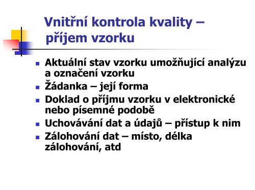 Vnitřní kontrola kvality