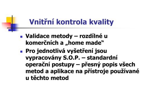 Vnitřní kontrola kvality