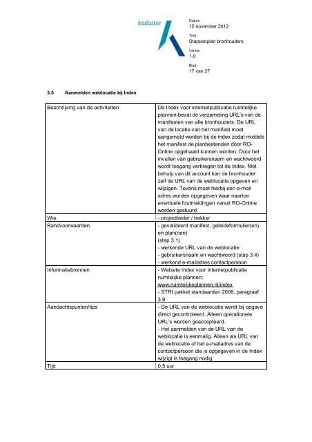 Stappenplan bronhouders - Ruimtelijkeplannen.nl