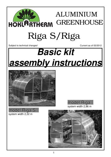 Riga S/Riga Basic kit assembly instructions - Home Depot