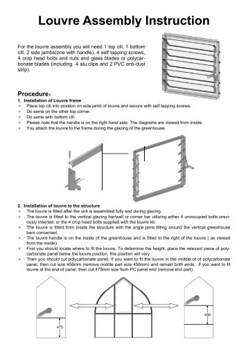 Louvre Assembly Instruction - Exaco